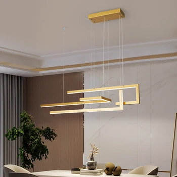 NEO Gleam Modern led kolye ışık yemek odası oturma mutfak odası mat siyah veya altın renk kolye lamba akıllı ev Alexa