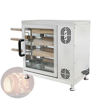 Baca Kek Kesici Pişirme Makinesi 8 paslanmaz çelik makaralar Kurtos Kalacs Fırın Elektrikli Dondurma Ekmek Koni Makinesi Kesici